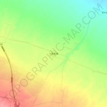 下西号镇地形图、海拔、地势
