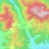 分水岭地形图、海拔、地势