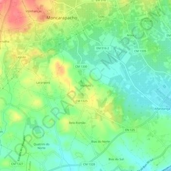 Murtais地形图、海拔、地势