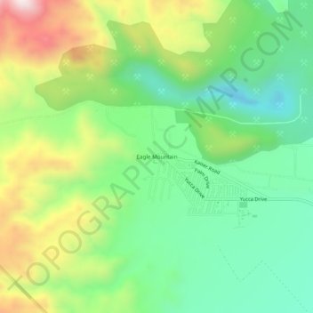 Eagle Mountain地形图、海拔、地势