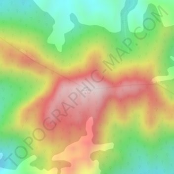 Guaribas地形图、海拔、地势
