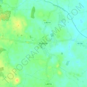 Ballivor地形图、海拔、地势