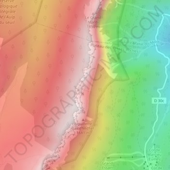 Tour Isabelle地形图、海拔、地势