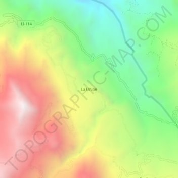 La Union地形图、海拔、地势