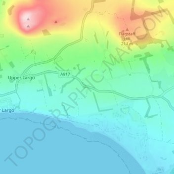 Drumeldrie地形图、海拔、地势