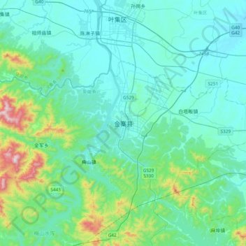 金寨县地形图、海拔、地势