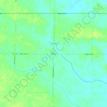 Unique地形图、海拔、地势