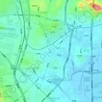 王家桥地形图、海拔、地势