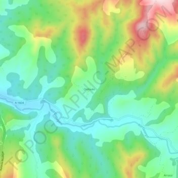 Ordovés地形图、海拔、地势