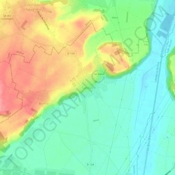 Satolas地形图、海拔、地势