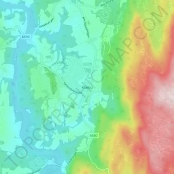 Klæbu地形图、海拔、地势