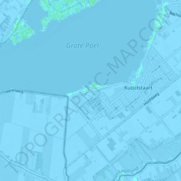 Calslagen地形图、海拔、地势