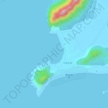 马宫港地形图、海拔、地势