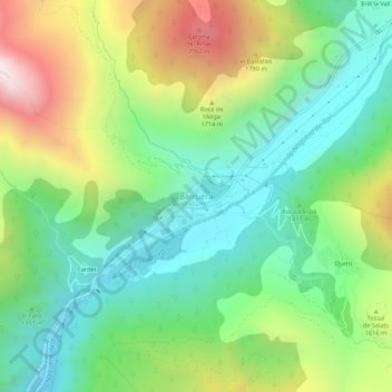 Barruera地形图、海拔、地势