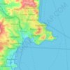Torquay地形图、海拔、地势