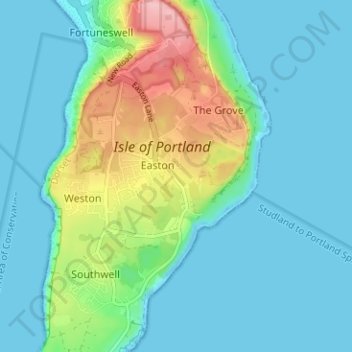 Wakeham地形图、海拔、地势