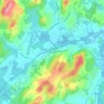 Lewisburg地形图、海拔、地势