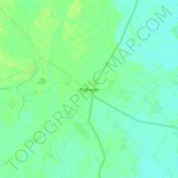 Nighasan地形图、海拔、地势