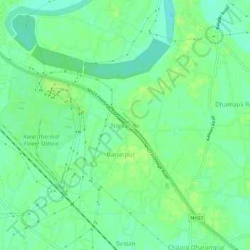 Narsanda地形图、海拔、地势