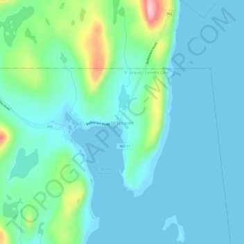 St. Jacques地形图、海拔、地势