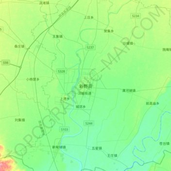 新野县地形图、海拔、地势