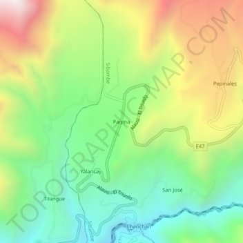 Pagma地形图、海拔、地势