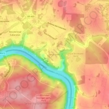Setor 10450地形图、海拔、地势