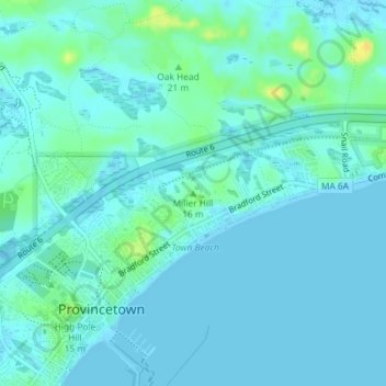 Miller Hill地形图、海拔、地势
