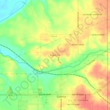Empire City地形图、海拔、地势