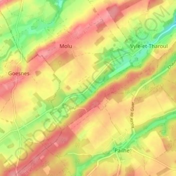 Tharoul地形图、海拔、地势