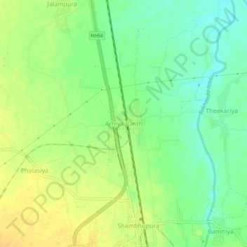 Arniya Panth地形图、海拔、地势