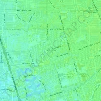 Lincoln Village地形图、海拔、地势