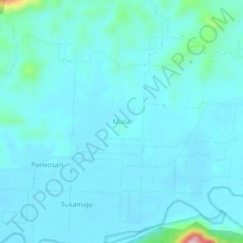 Mulia地形图、海拔、地势