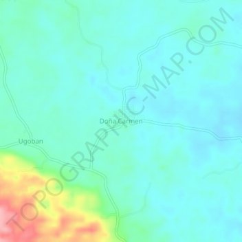 Doña Carmen地形图、海拔、地势
