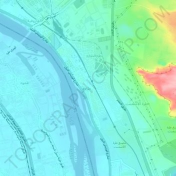 طرة地形图、海拔、地势