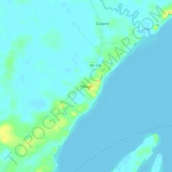 Pacaja地形图、海拔、地势