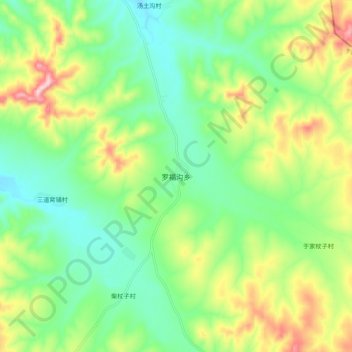 罗福沟乡地形图、海拔、地势