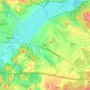 Vilz地形图、海拔、地势