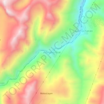 Anasquizque地形图、海拔、地势