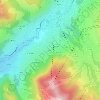 Lady地形图、海拔、地势