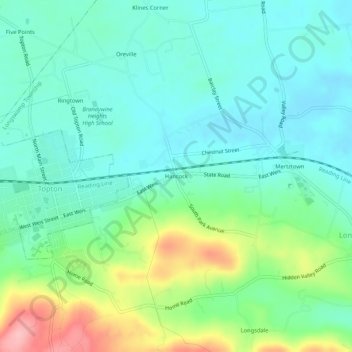 Hancock地形图、海拔、地势