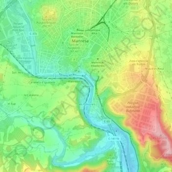 la Guia地形图、海拔、地势