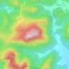 银屏山地形图、海拔、地势