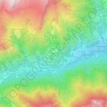 Ussolo地形图、海拔、地势