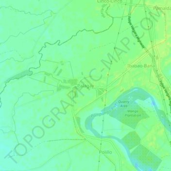 Palagay地形图、海拔、地势