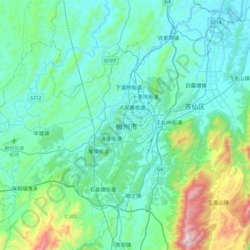 郴州市地形图、海拔、地势