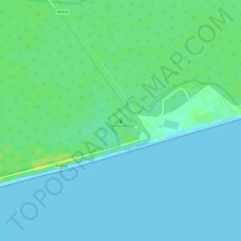 Chandrabhaga地形图、海拔、地势