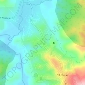 Kaffa地形图、海拔、地势