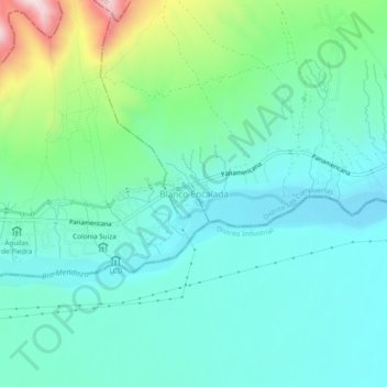Blanco Encalada地形图、海拔、地势