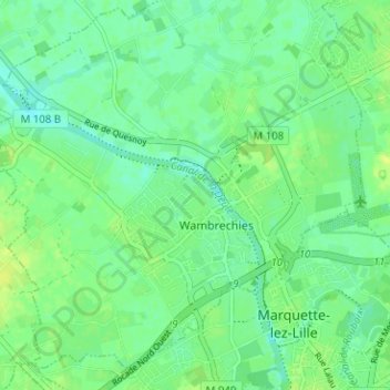 Domaine des Châteaux地形图、海拔、地势